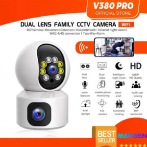 ডুয়াল লেন্স ডল V380 PRO ওয়াইফাই আইপি ক্যামেরা নাইট ভিশন টু-ওয়ে ভয়েস হোম ওয়াইফাই আইপি সিকিউরিটি ক্যামেরা
